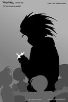 Shadowed Junpei holding Origami Crane with Children